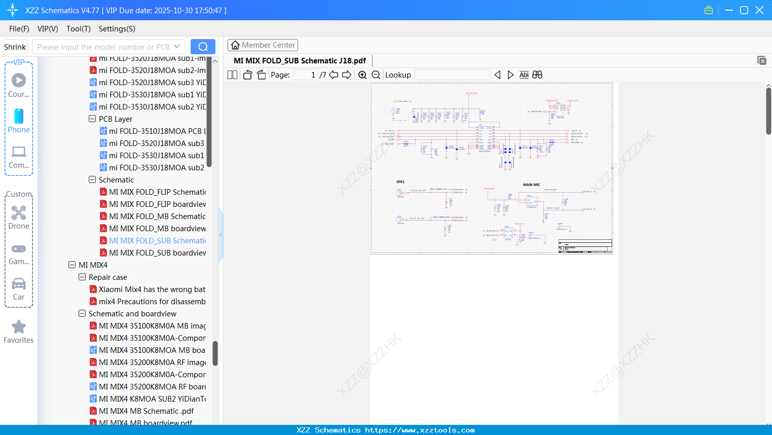 Xiaomi MI MIX FOLD_SUB Schematic J18